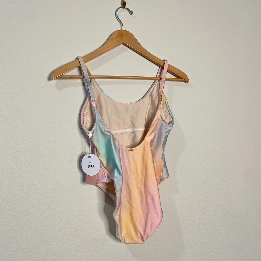 NWT PQ Swim Golden Hour Scoop One Piece Multicolor Swimsuit - Picture 10 of 11